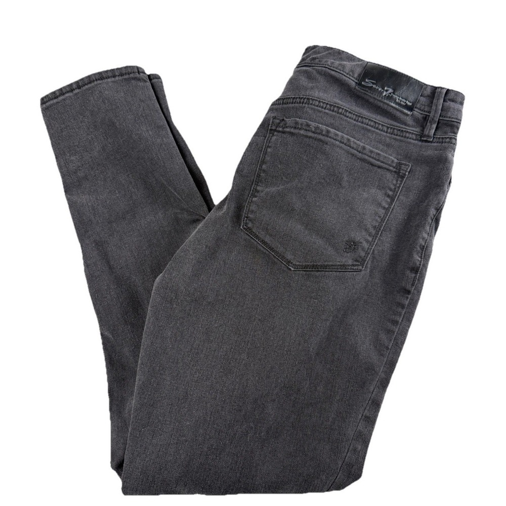 Seven7 High Rise Skinny Jeans Faded Black Charcoal Stretch Denim Size 12